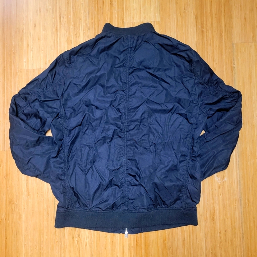 AllSaints Men’s Black Bomber Jacket Streetwear Zip-Up Lightweight Designer Coat - Picture 2 of 3